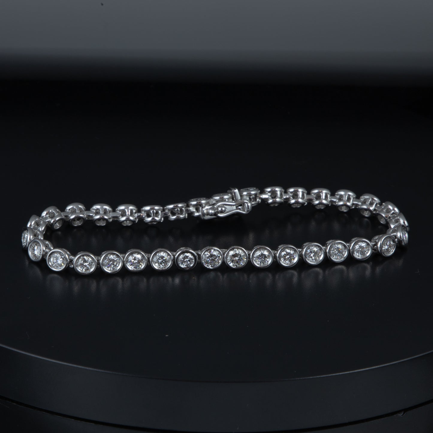 Riviere oro blanco y diamantes