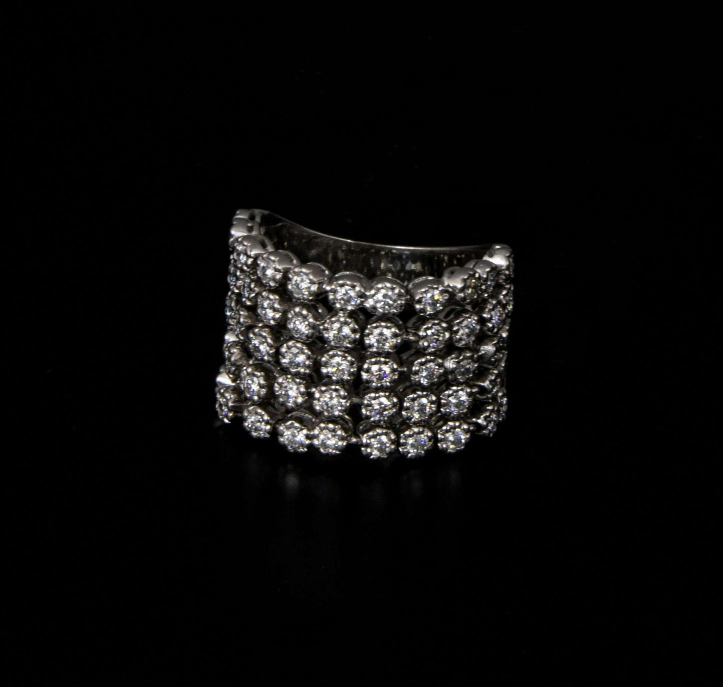 Anillo oro blanco con brillantes 1 ct. en total.