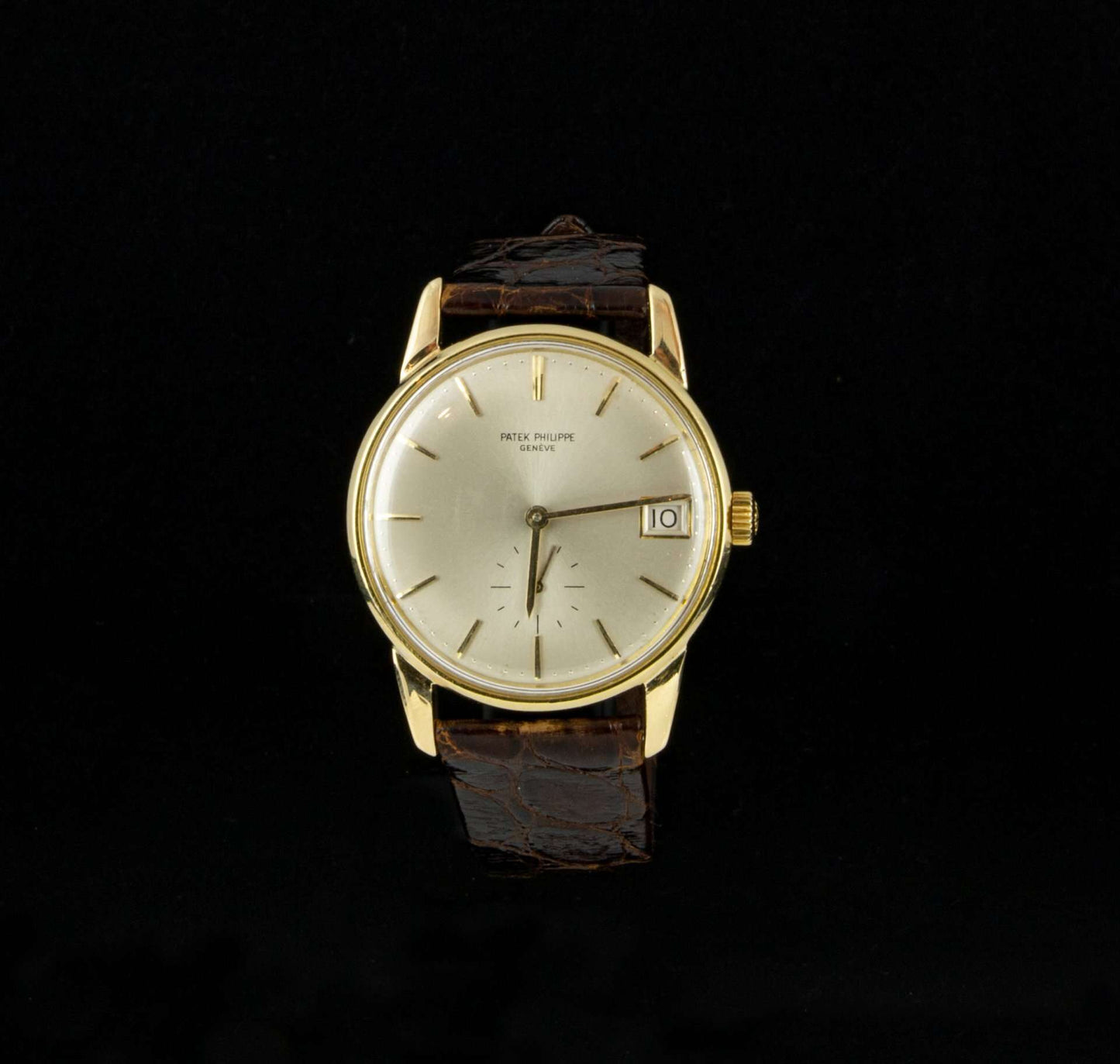 Reloj Patek Philippe Calatrava, automático, oro amarillo y correa piel. Años 70.