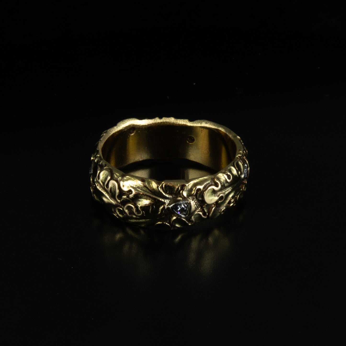 Alianza caballero en oro amarillo años 20.