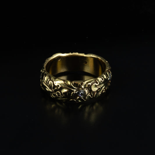 Alianza caballero en oro amarillo años 20.