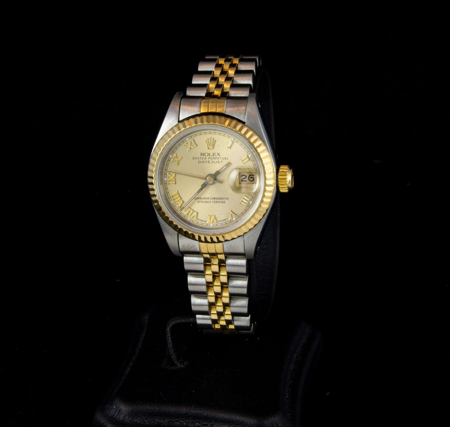 Reloj Rolex Lady-Datejust automático en acero y oro con correa jubilee.