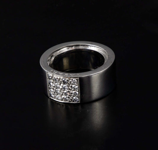 Anillo en oro blanco con brillantes 0,35 cts. Vasari