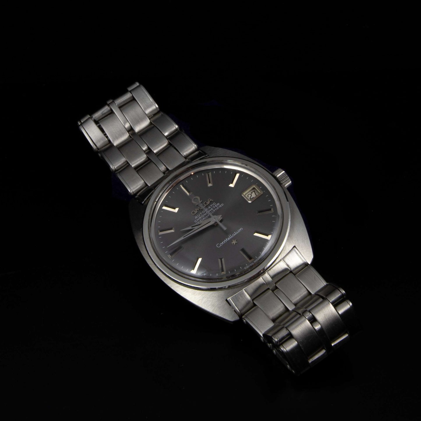 Reloj omega acero constellation automático.