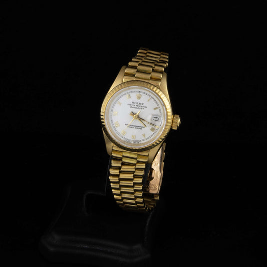 Rolex Oyster Perpetual Datejust automático 18K Gold Lady