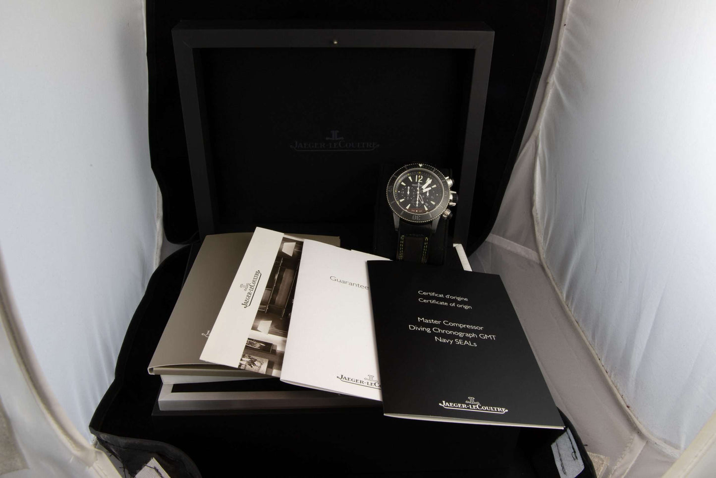 Reloj Jaeger-LeCoultre Master Compressor Diving Chronograph GMT Navy SEALs, Caja y documentación.