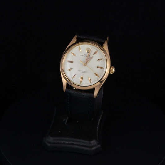 Rolex Oyster Perpetual 34 en oro amarillo, automático, de 34 mm. Año 1945