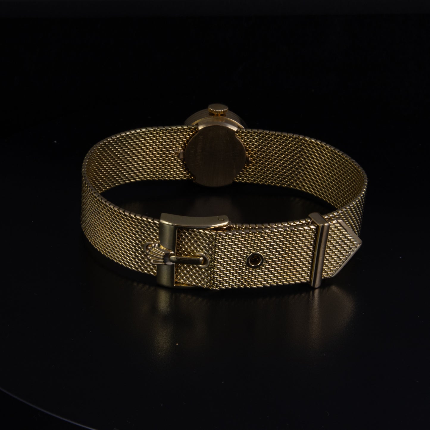 Rolex Precision de oro amarillo con brazalete de malla.
