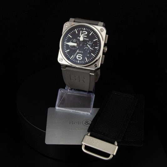 Bell & Ross BR 03-94 Chronograph, automatico, acero. Caja y documentacion.