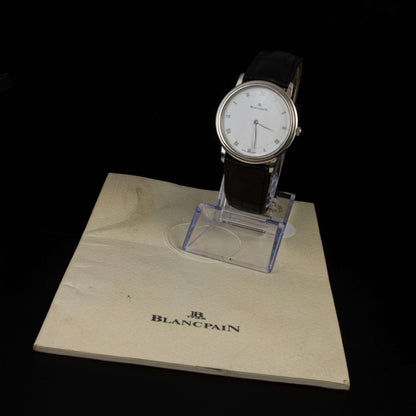 Reloj Blancpain Villeret Ultra Flat Platino, automático de 32 mm. con documentación. Año 92.